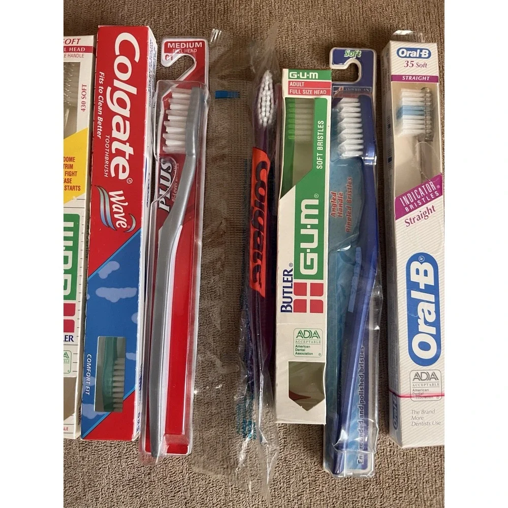 Vintage‎ Lot Of 13 Toothbrush Oral-B Crest GUM 90s Y2K Tooth Care
